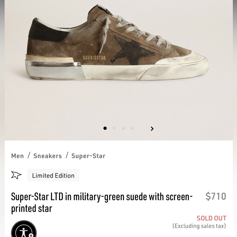 NWT Limited Edition Super-Star military-green suede EU 43 US mens 10